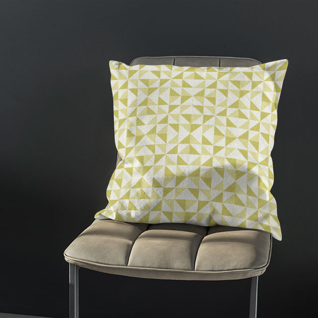 High-quality cotton fabric for curtains, featuring a contemporary geometric pattern