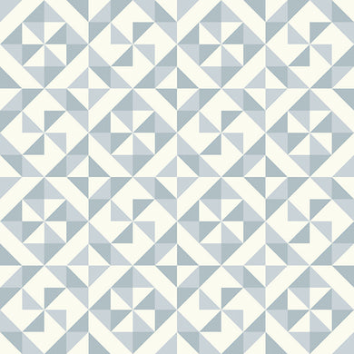 Geometry Cotton Curtain Fabric - Grey