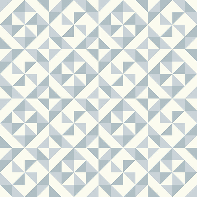Geometry Cotton Curtain Fabric - Grey
