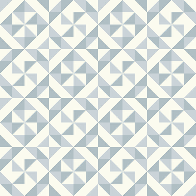Geometry Cotton Curtain Fabric - Grey
