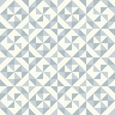 Geometry Cotton Fabric Sample - Grey