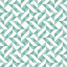 Geometry Cotton Curtain Fabric in Teal, perfect for modern home decor