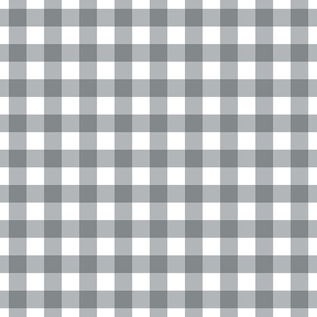 Gingham Check Cotton Curtain Fabric in Grey, perfect for home decor