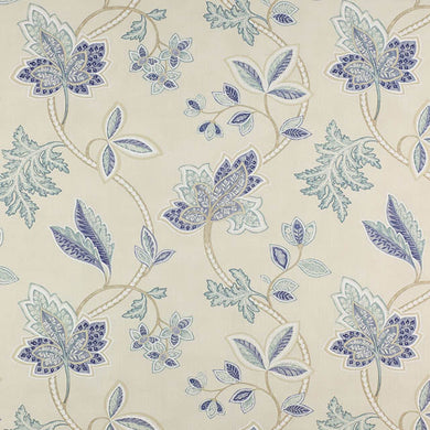 Colefax &amp; Fowler Hamble F3918/02 2,3 m Leinen-Rollenende – Altblau