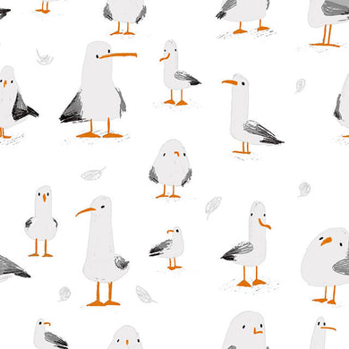 Mouette Cotton Curtain Fabric - Natural