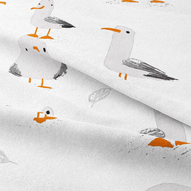 Mouette Cotton Curtain Fabric - Natural