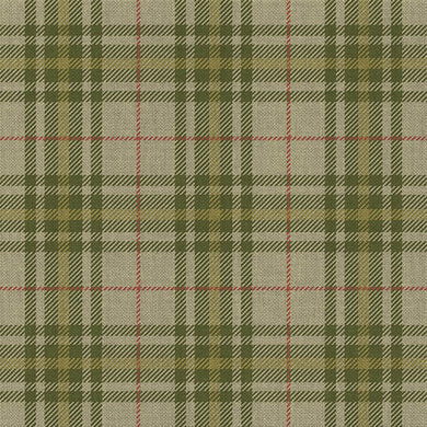 Leve Plaid Linen Fabric Sample - Juniper