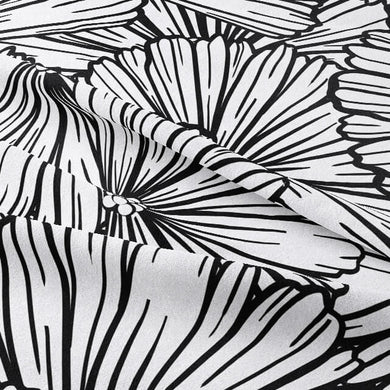 Limpit Cotton Curtain Fabric - Black / White