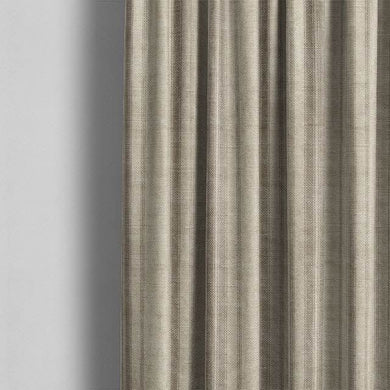 Long Island Stripe Printed Cotton Curtain Fabric - Latte