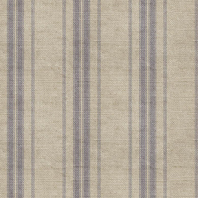 Long Island Stripe Printed Cotton Curtain Fabric - Lavender