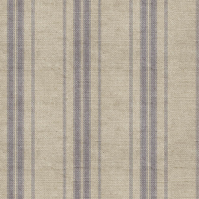 Long Island Stripe Printed Cotton Curtain Fabric - Lavender