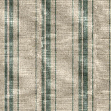 Long Island Stripe Printed Cotton Fabric Sample - Spruce