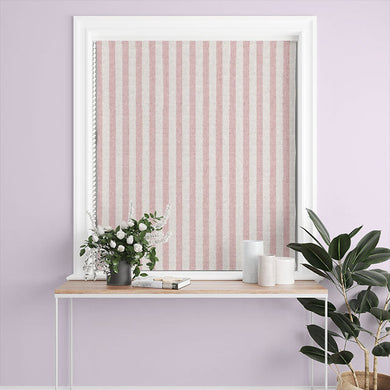 Maine Stripe Cotton Curtain Fabric - Blush