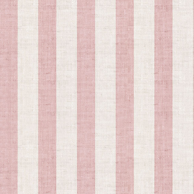 Maine Stripe Cotton Curtain Fabric - Blush