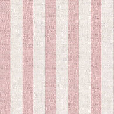 Maine Stripe Cotton Fabric Sample - Blush