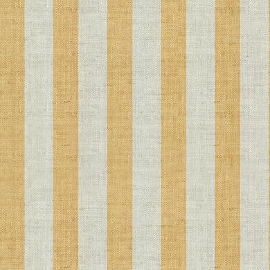 Maine Stripe Cotton Curtain Fabric - Ochre