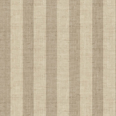 Maine Stripe Cotton Curtain Fabric - Putty