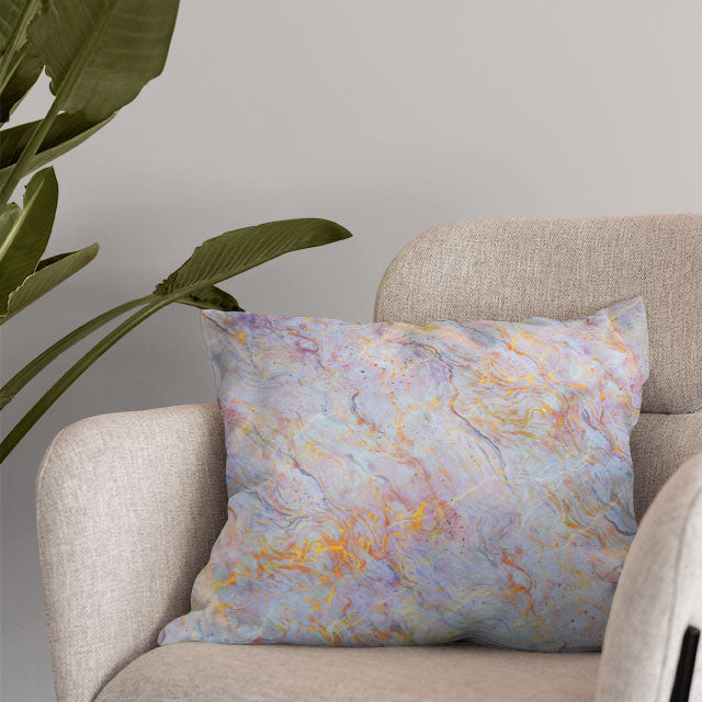 Marble Cotton Curtain Fabric - Alexandrite