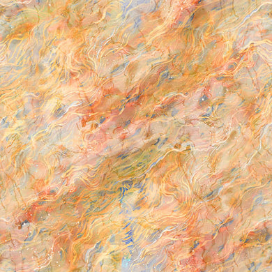 Marble Printed Cotton Curtain Fabric Amber