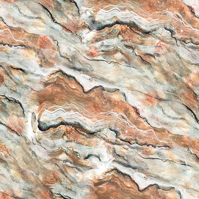 Marble Printed Cotton Curtain Fabric Calcite