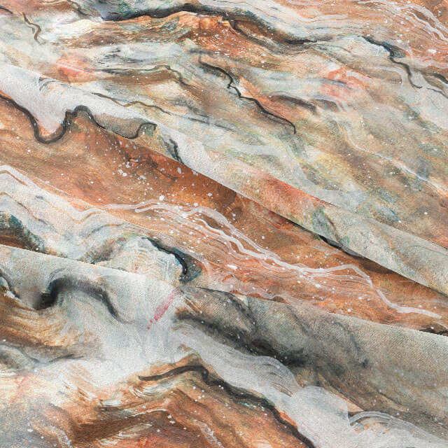 Marble Printed Cotton Curtain Fabric Calcite