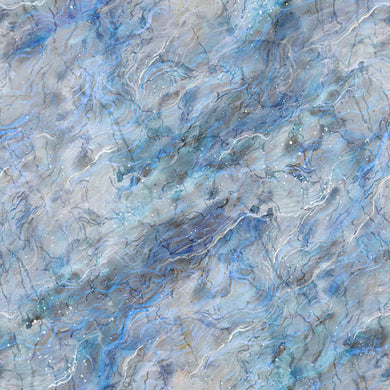Marble Printed Cotton Curtain Fabric Opal