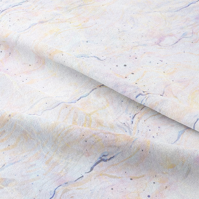 Marble Printed Cotton Curtain Fabric Quartz
