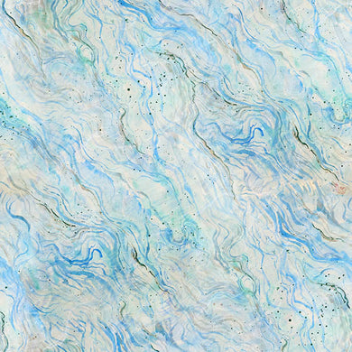 Marble Cotton Fabric Sample - Topaz