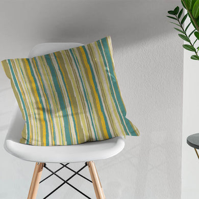 Marcella Stripe Cotton Curtain Fabric - Green
