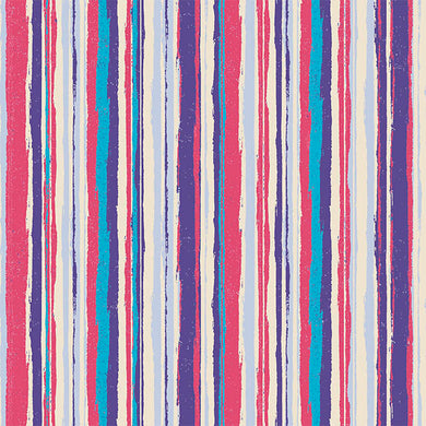 Marcella Stripe Cotton Fabric Sample - Pink