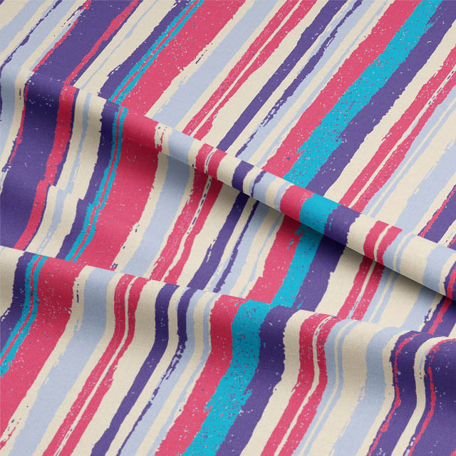 Close-up of Marcella Stripe Cotton Curtain Fabric in Pink