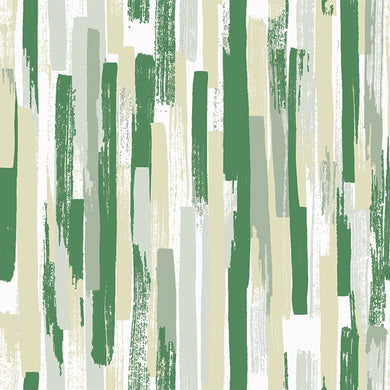Close-up of green Modernism Cotton Curtain Fabric texture with modern design