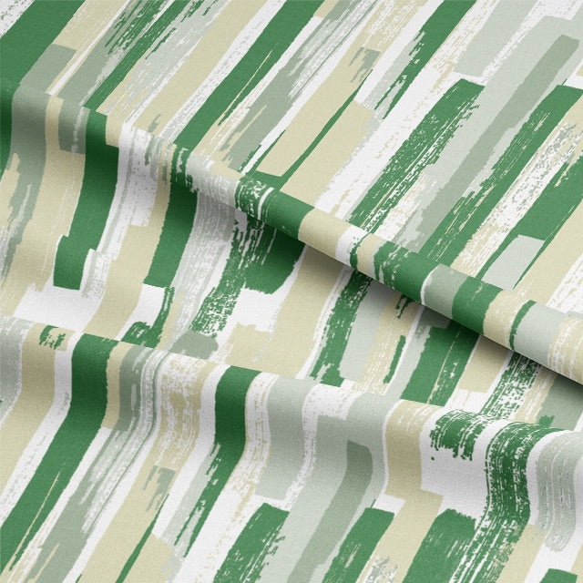  High-quality green Modernism Cotton Curtain Fabric draped over a window