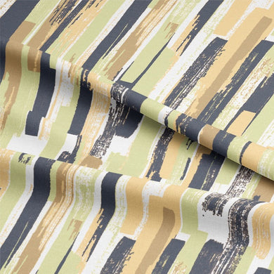 Modernism Cotton Curtain Fabric - Pistachio