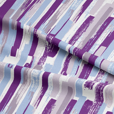 Modernism Cotton Curtain Fabric - Purple
