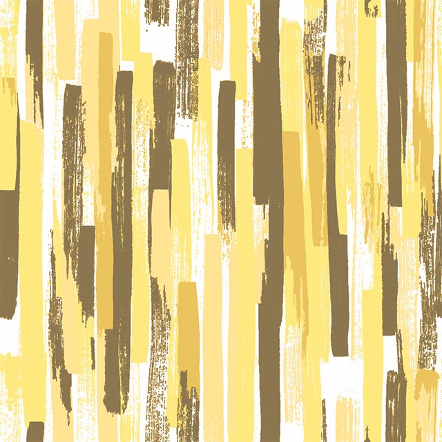 Close-up of modernism cotton curtain fabric in sunflower yellow color 