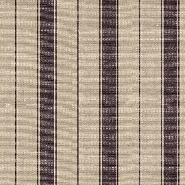 Montauk Stripe Cotton Curtain Fabric - Charcoal