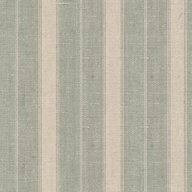 Montauk Stripe Cotton Curtain Fabric - Eau De Nil