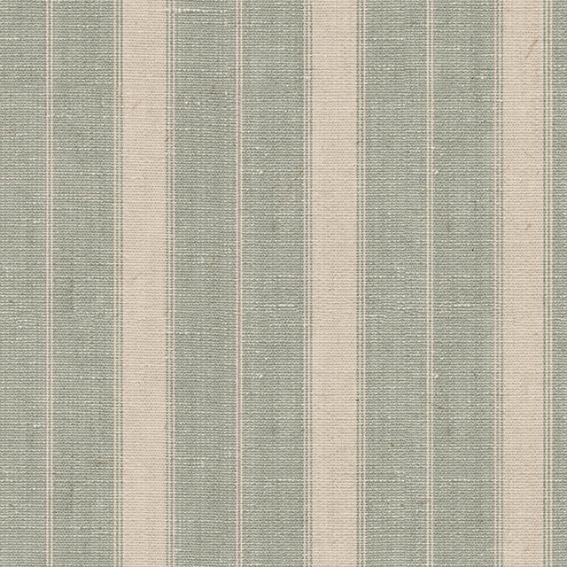 Montauk Stripe Cotton Curtain Fabric - Eau De Nil