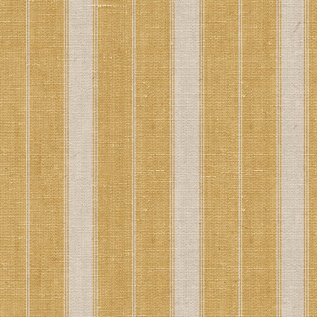 Montauk Stripe Cotton Curtain Fabric - Ochre
