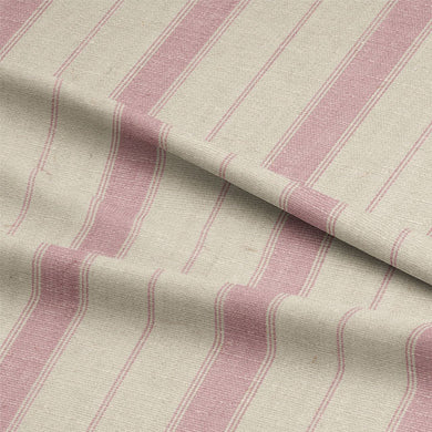 Montauk Stripe Cotton Curtain Fabric - Pink