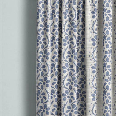Neot Cotton Curtain Fabric - Blue