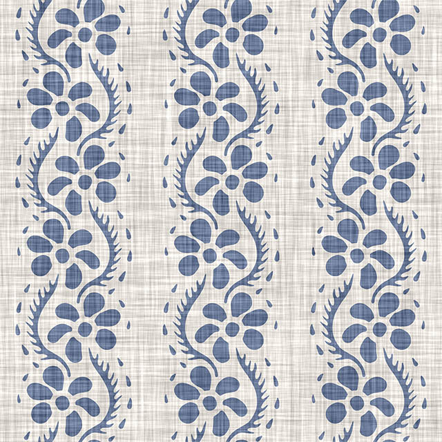 Neot Cotton Curtain Fabric - Blue