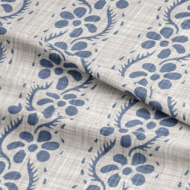 Neot Cotton Curtain Fabric - Blue