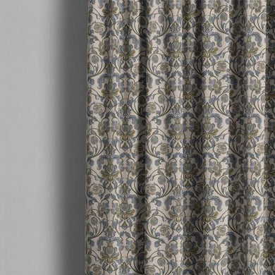 Nouveau Cotton Curtain Fabric - Stone