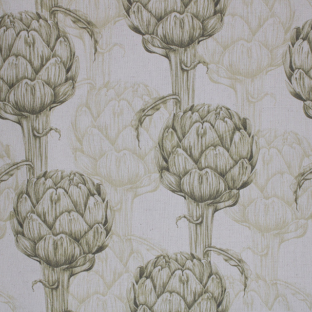 Protea Linen Curtain Fabric - Cypress
