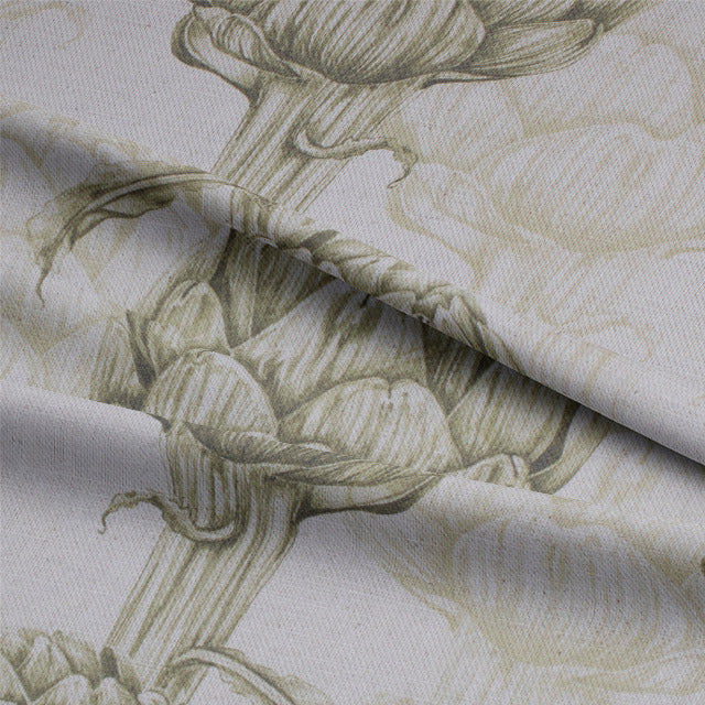Protea Linen Curtain Fabric - Cypress