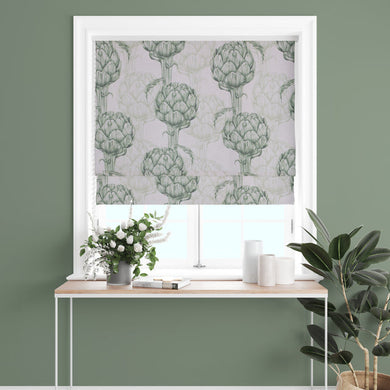 Protea Linen Curtain Fabric - Green