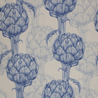 Échantillon de tissu en lin Protea - Bleu royal