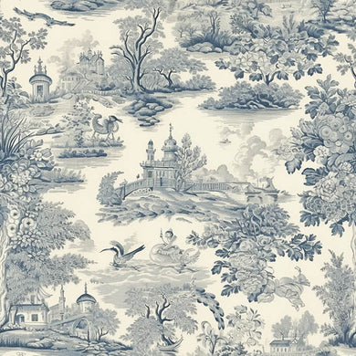 Échantillon de tissu pour rideau en lin Rennes - Bleu